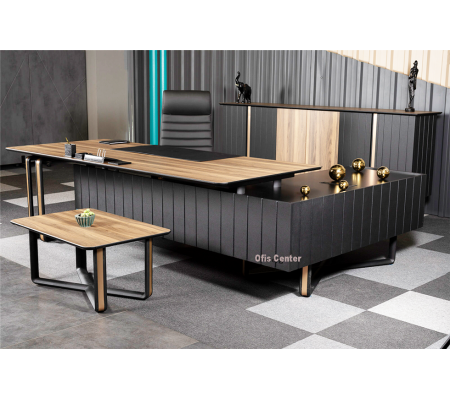 Efor Ofis ve Büro Makam Takımı 240 cm Masalı 240 cm dolaplı